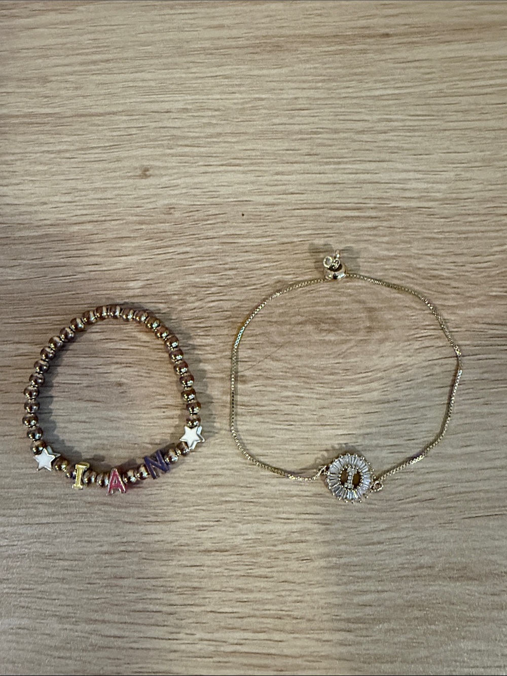Gold bracelets - Ian & I